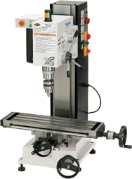 Mill with Dovtail Column - R-8 Spindle - 6-1/4 X 21-5/8'' Table - 3/4 HP - 1PH - 110V Motor - A1 Tooling