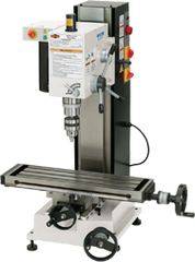 Mill with Dovtail Column - R-8 Spindle - 6-1/4 X 21-5/8'' Table - 3/4 HP - 1PH - 110V Motor - A1 Tooling