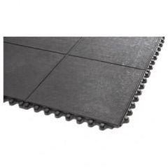3' x 3' x 5/8" Thick Solid Deck Mat - Black - Grit Coated - A1 Tooling