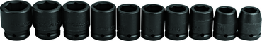 Proto® 3/4" Drive 10 Piece Impact Socket Set - 6 Point - A1 Tooling