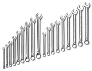 Proto® 18 Piece Full Polish Anti-Slip Fractional and Metric Combination Wrench Set - 12 Point - A1 Tooling