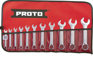 Proto® 11 Piece Full Polish Short Combination Wrench Set - 12 Point - A1 Tooling