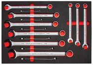 Proto® Foamed 15 Piece Combination Wrench Set- Satin- 12 Point - A1 Tooling