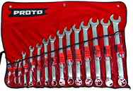 Proto® Tether-Ready 15 Piece Satin Metric Combination ASD Wrench Set - 12 Point - A1 Tooling