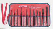 Proto® 12 Piece Punch & Chisel Set - A1 Tooling