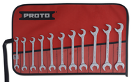 Proto® 11 Piece Full Polish Metric Angle Open-End Wrench Set - A1 Tooling