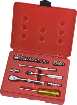 Proto® 1/4" Drive 19 Piece Socket, Combination Set - 6 and 8 Point - A1 Tooling