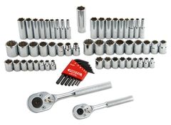 Proto® 1/4" & 3/8" Drive 63 Piece Socket Set- 6 & 12 Point- Tools Only - A1 Tooling