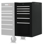 Proto® 550S Side Cabinet - 6 Drawer, Gloss Black - A1 Tooling