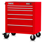 Proto® 550S 34" Roller Cabinet - 6 Drawer, Gloss Red - A1 Tooling