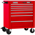 Proto® 550S 34" Roller Cabinet - 7 Drawer, Gloss Red - A1 Tooling