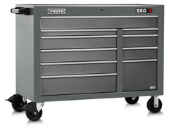 Proto® 550E 50" Power Workstation - 10 Drawer, Dual Gray - A1 Tooling