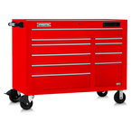 Proto® 550E 50" Front Facing Power Workstation w/ USB - 10 Drawer, Gloss Red - A1 Tooling