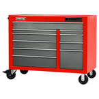 Proto® 550E 50" Front Facing Power Workstation w/ USB - 10 Drawer, Safety Red and Gray - A1 Tooling