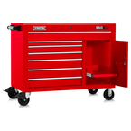 Proto® 550S 50" Workstation - 7 Drawer & 1 Shelf, Gloss Red - A1 Tooling