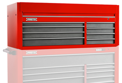 Proto® 550S 66" Top Chest - 8 Drawer, Safety Red and Gray - A1 Tooling