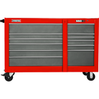 Proto® 550S 66" Workstation with Removable Lock Bar- 11 Drawer- Safety Red & Gray - A1 Tooling