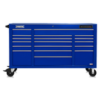 Proto® 550E 67" Front Facing Power Workstation w/ USB - 18 Drawer, Gloss Blue - A1 Tooling