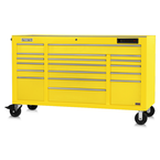 Proto® 550E 67" Front Facing Power Workstation w/ USB - 18 Drawer, Gloss Yellow - A1 Tooling