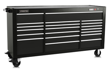 Proto® 550S 78" Workstation - 20 Drawer, Gloss Black - A1 Tooling