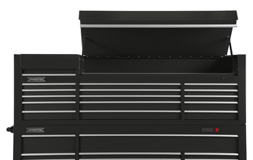 Proto® 550S 88" Top Chest - 15 Drawer, Gloss Black - A1 Tooling