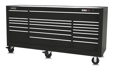 Proto® 550S 88" Workstation - 18 Drawer, Gloss Black - A1 Tooling