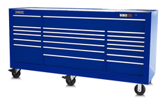 Proto® 550S 88" Workstation - 18 Drawer, Gloss Blue - A1 Tooling