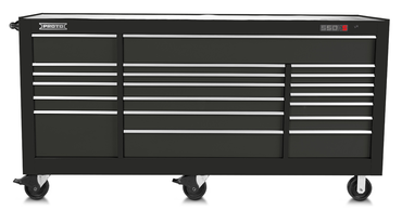 Proto® 550S 88" Workstation - 18 Drawer, Dual Black - A1 Tooling