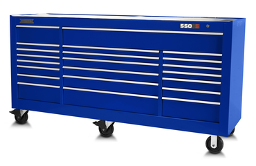 Proto® 550S 88" Workstation - 22 Drawer, Gloss Blue - A1 Tooling