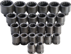 Proto® 3/4" Drive 26 Piece Metric Impact Socket Set - 12 Point - A1 Tooling