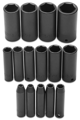 Proto® 3/8" Drive 15 Piece Deep Impact Socket Set - 6 Point - A1 Tooling