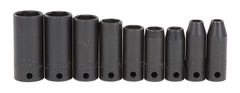 Proto® 3/8" Drive 9 Piece Thin Wall Deep Impact Socket Set - 6 Point - A1 Tooling