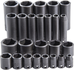 Proto® 3/8" Drive 25 Piece Impact Socket Set - 6 Point - A1 Tooling