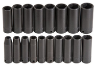 Proto® 1/2" Drive 18 Piece Deep Impact Socket Set - 6 Point - A1 Tooling