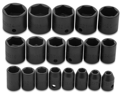 Proto® 3/8" Drive 19 Piece Metric Impact Socket Set - 6 Point - A1 Tooling