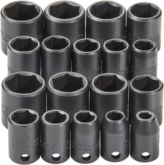 Proto® 3/8" Drive 18 Piece Universal Impact Socket Set - 6 Point - A1 Tooling