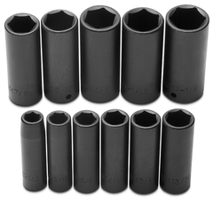 Proto® 1/2" Drive 11 Piece Deep Impact Socket Set - 6 Point - A1 Tooling