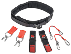 Proto® Tethering Large Comfort Belt Set with (2) Belt Adapter (JBELTAD2) and D-Ring Wrist Strap System (2) JWS-DR and (2) JLANWR6LB - A1 Tooling