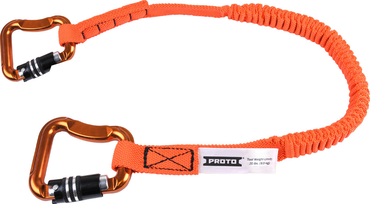 Proto® Elastic Lanyard With 2 Triple Lock Carabiners - 20 lb. - A1 Tooling