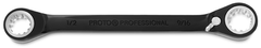 Proto® Black Chrome Double Box Reversible Ratcheting Wrench 1/2" x 9/16" - Spline - A1 Tooling