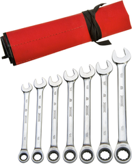 Proto® 7 Piece Full Polish Metric Ratcheting Wrench Set - 12 Point - A1 Tooling