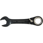 Proto® Black Chrome Combination Stubby Reversible Ratcheting Wrench 15 mm - Spline - A1 Tooling