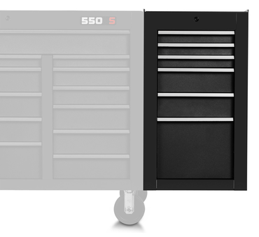 Proto® 550S Side Cabinet - 6 Drawer, Dual Black - A1 Tooling