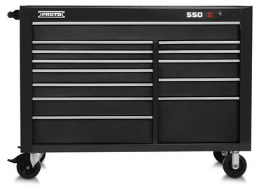 Proto® 550S 57" Workstation - 13 Drawer, Dual Black - A1 Tooling