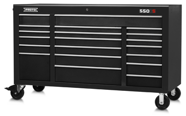 Proto® 550S 67" Workstation - 20 Drawer, Dual Black - A1 Tooling