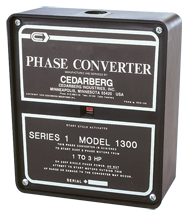 Series 1 Phase Converter - #1200B; 1/2 to 1HP - A1 Tooling