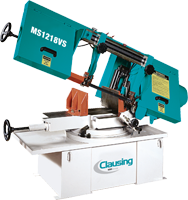 Semi-Automatic Miter Bandsaw - #MS1218VS4 - 10 x 16'' Capacity - 2 HP, 3PH, 230/460V Motor - A1 Tooling