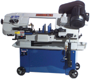 Horizontal/Vertical Bandsaw - #UC180AJ; 7 x 12'' Capacity; 1HP, 1PH, 110/220V Motor - A1 Tooling