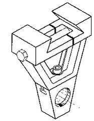 Right Angle Arbor Support for Vertical Milling Machine - Model #HR-OUT-BR-50 - A1 Tooling