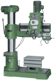 Radial Drill Press - #TPR720A - 29-1/2'' Swing; 2HP, 3PH, 220V Motor - A1 Tooling